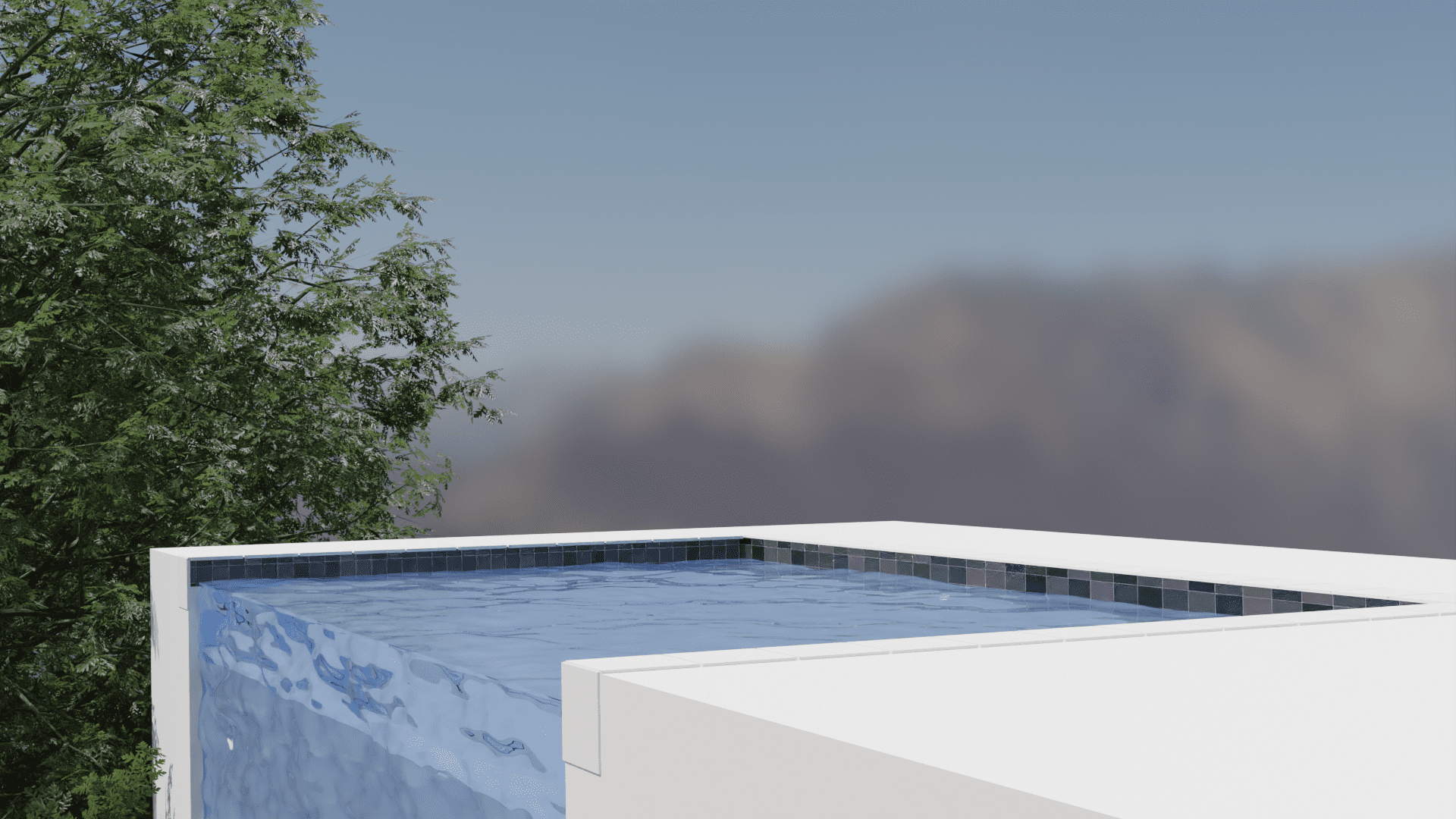 A newly remodeled commercial pool in Pasadena featuring custom coping, waterline tiles, and eco-friendly design elements.