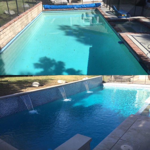 A residential swimming pool