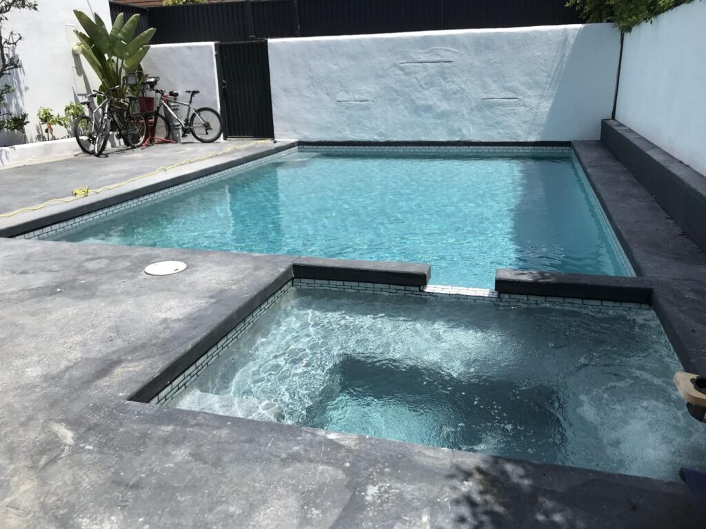 A residential swimming pool