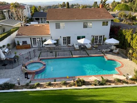 A newly built swimming pool