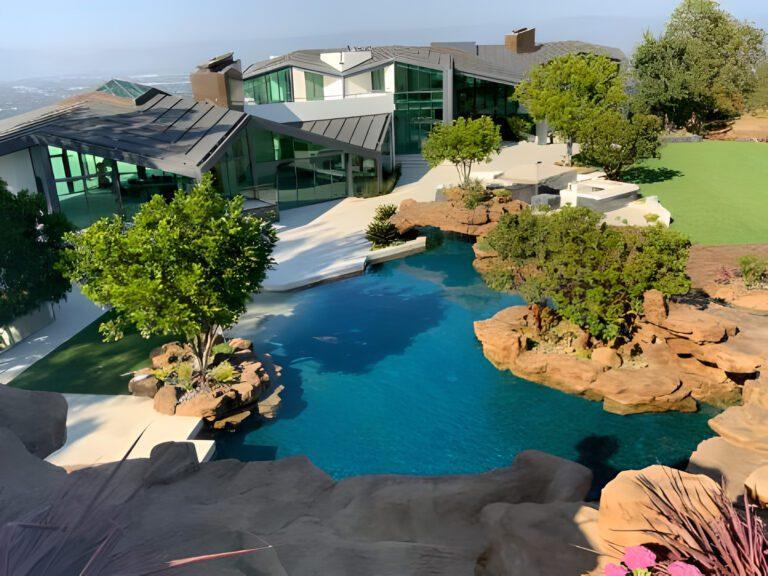 A swimming pool for plants and rocks