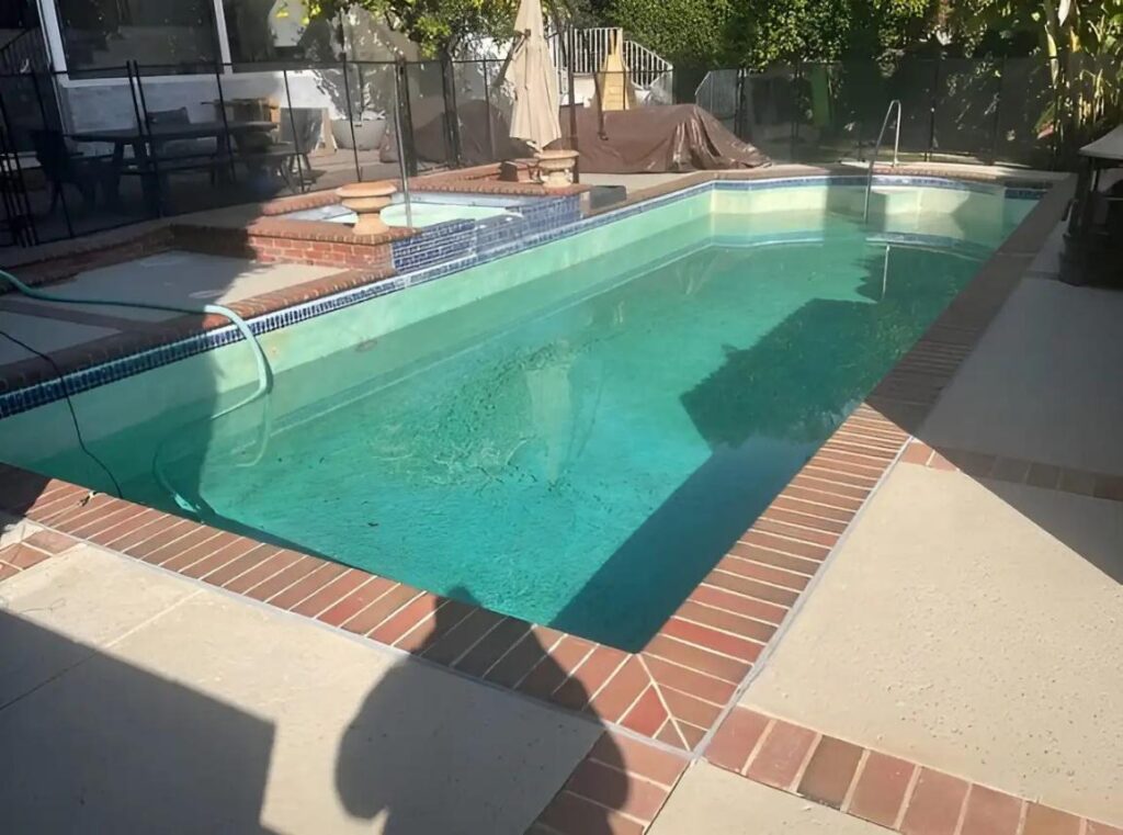 a recently renovated pool