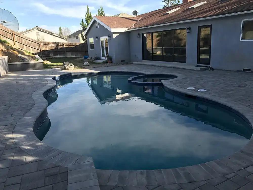 a newly constructed pool in CA