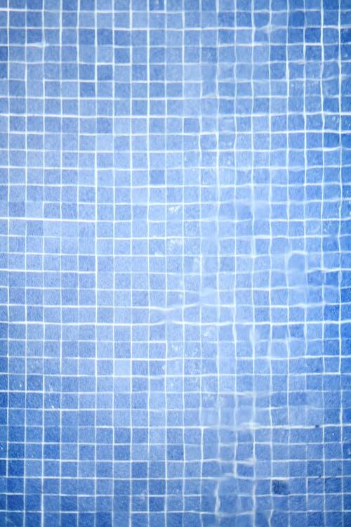 Glass mosaic waterline tiles used in a commercial pool in Glendale